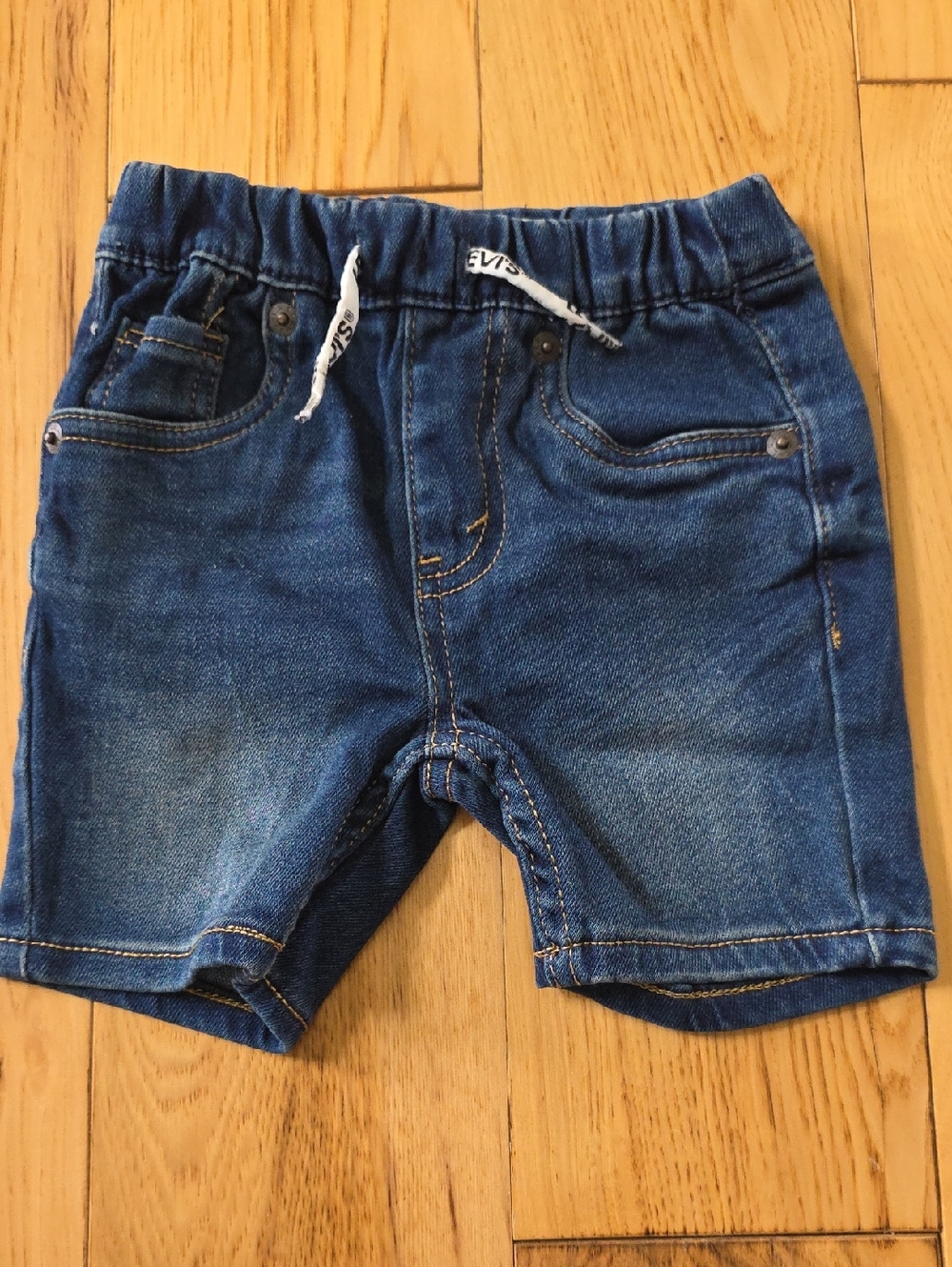 Levi's Boys Blue Elastic-Waist Denim Shorts